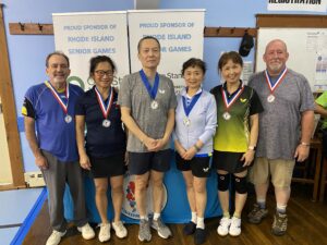 Mixed doubles: Larry Selvin, Aida Deng- Silver; Kangwei Liu, Yanhua Wang -Gold; Qin Zhang, Dale Barrett-Bronze