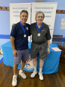 Men’s doubles 70-74-year-old group Dan D’Amore and Joel Singer- Gold